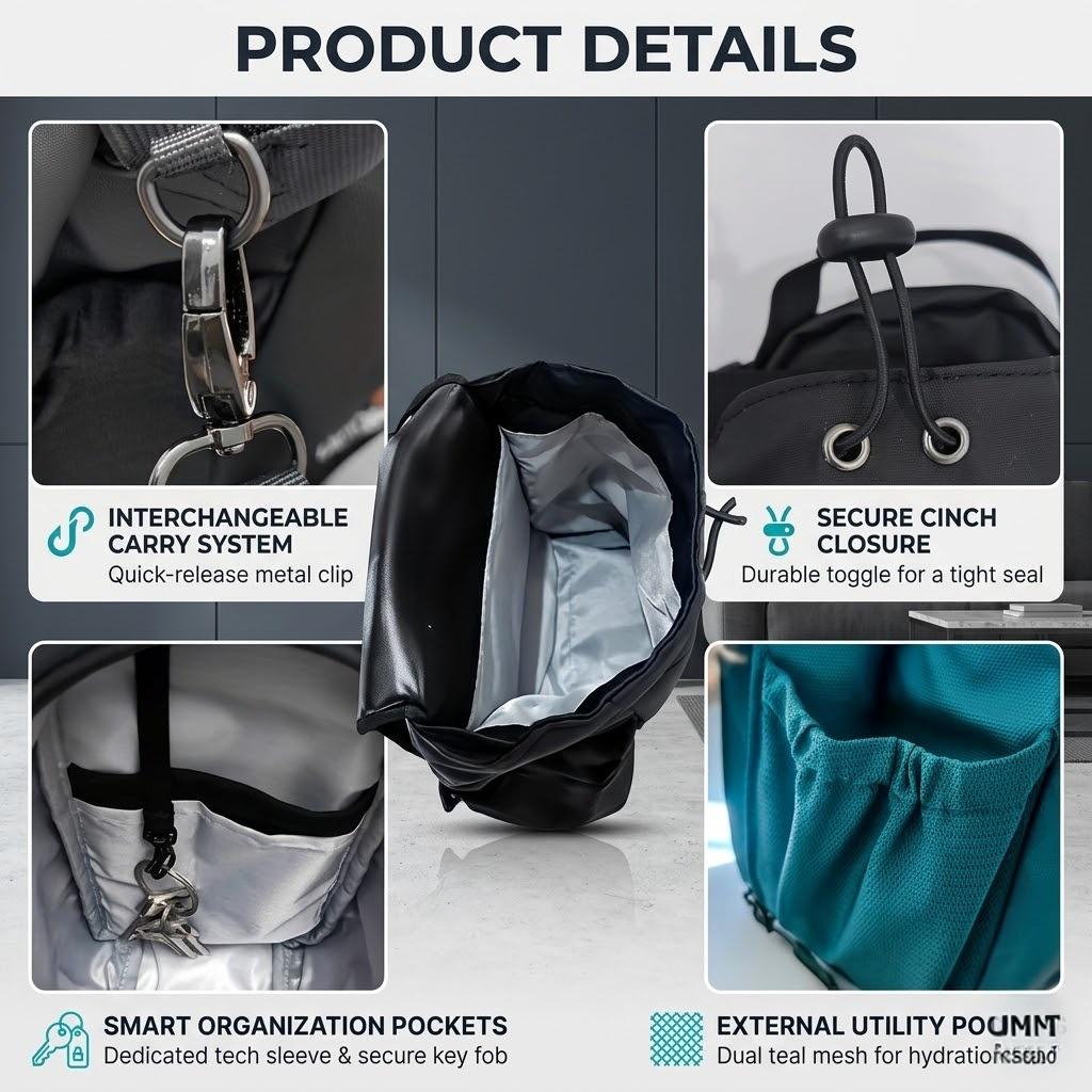 Magnetic Gym Sling Bag