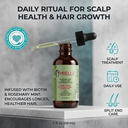 Mielle Bundle Rosemary Mint Scalp & Hair Strengthening Oil